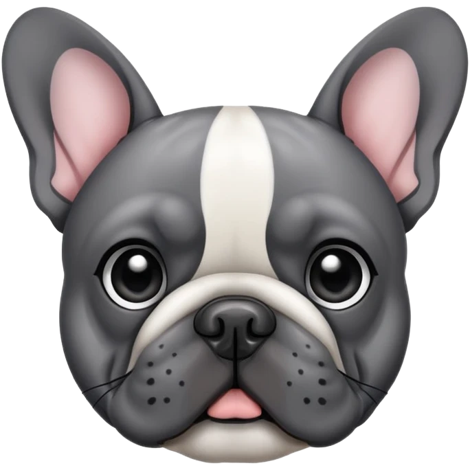 grey and black french bulldog emoji