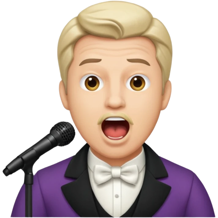 male opera singer singing emoji