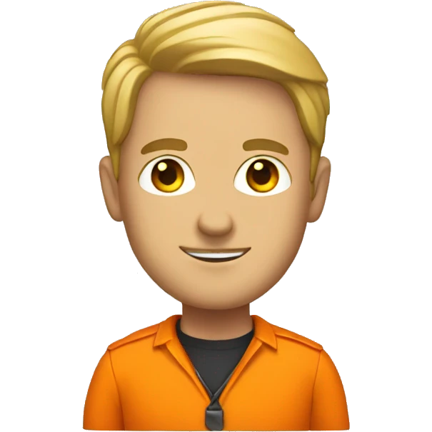 agent wearing orange emoji