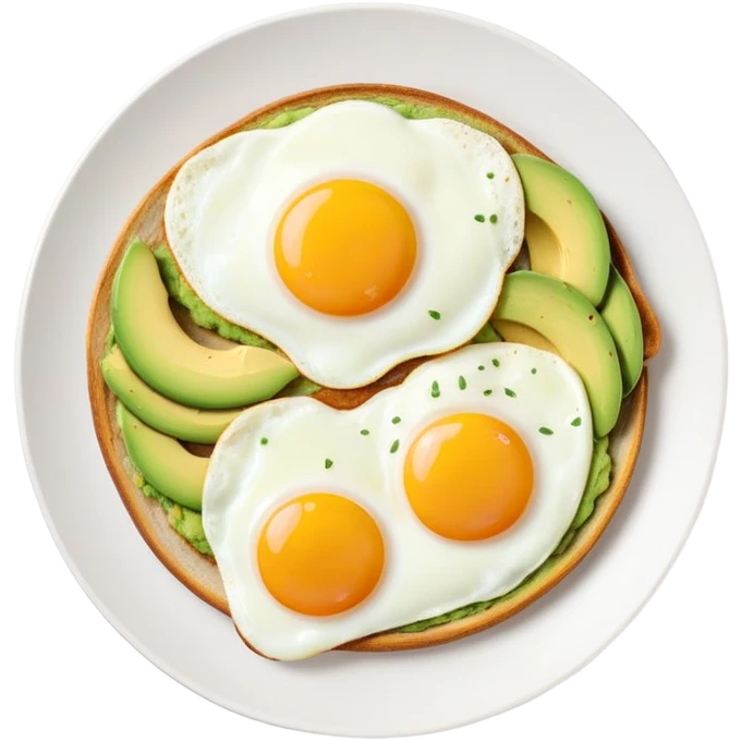 Plate breakfast with eggs aesthetic  emoji