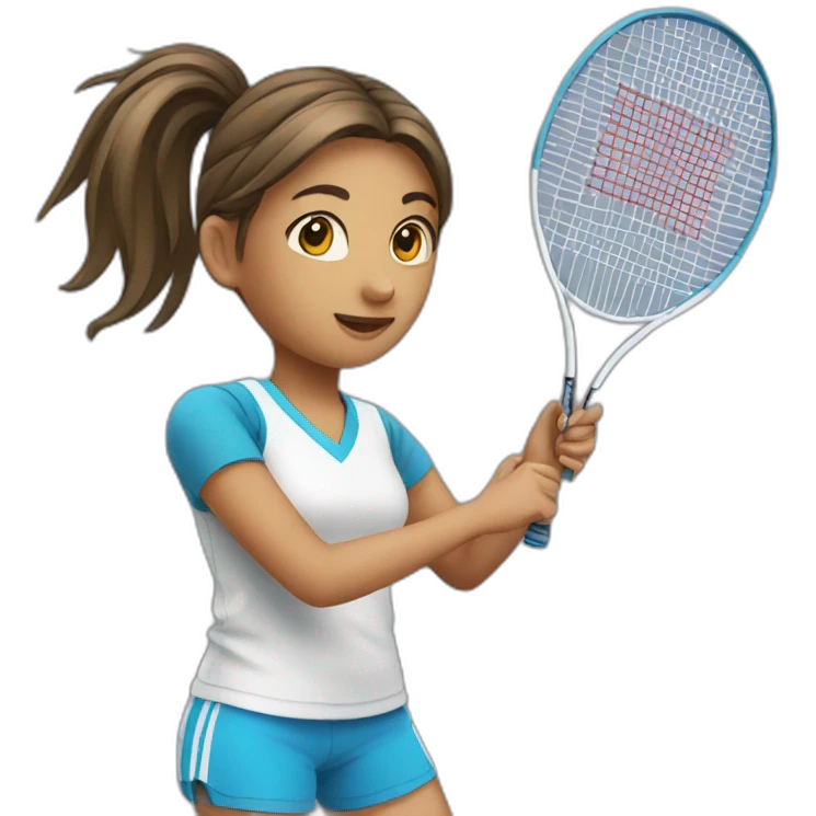 Girl playing badminton emoji