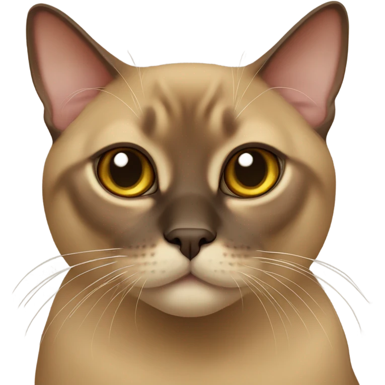Burmese cat brown emoji