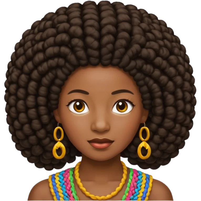Trança afro emoji