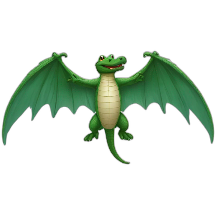 Gator-angel wings emoji