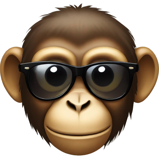 Monkey with sunglasses emoji