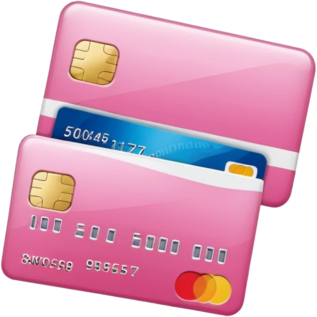 mix pink and white bank and credit card emoji