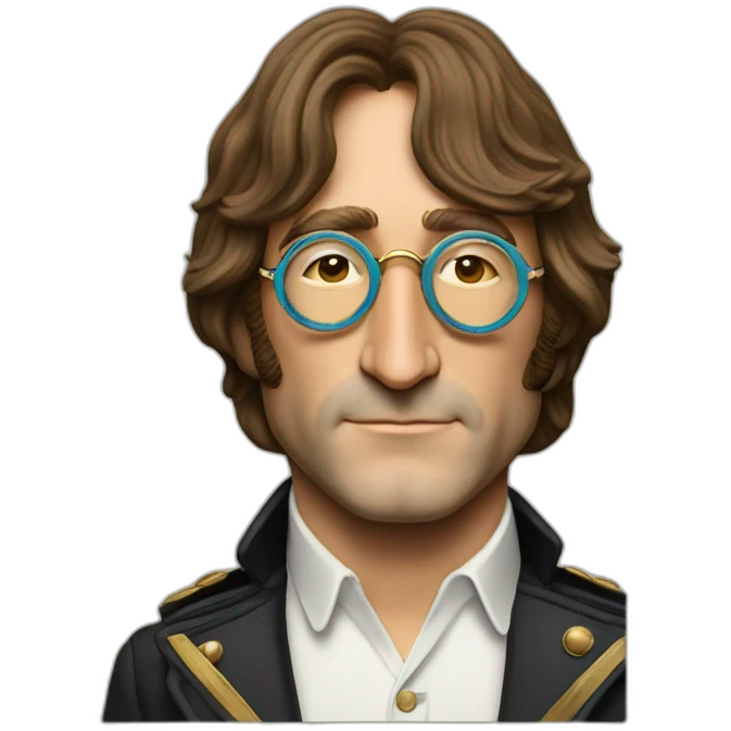John Lennon head sgt pepper era emoji