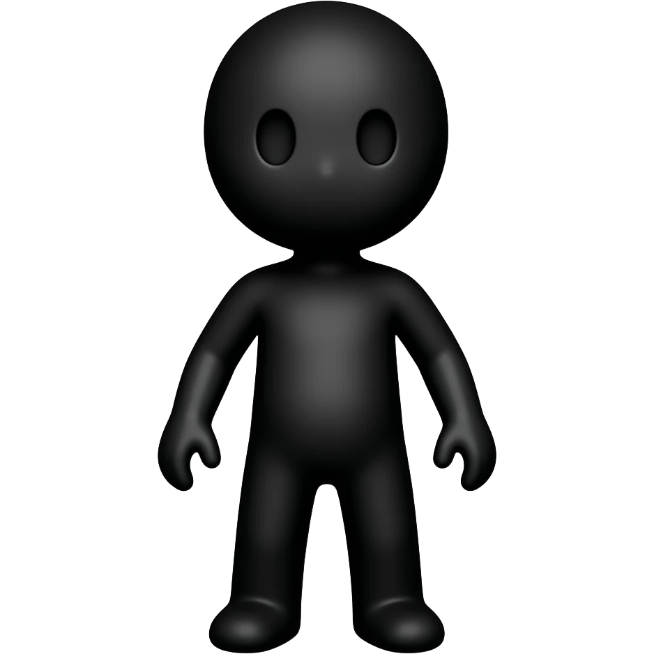 black stickman stand emoji