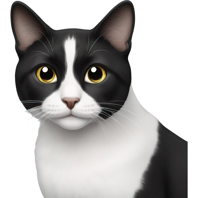 Black and white cat emoji