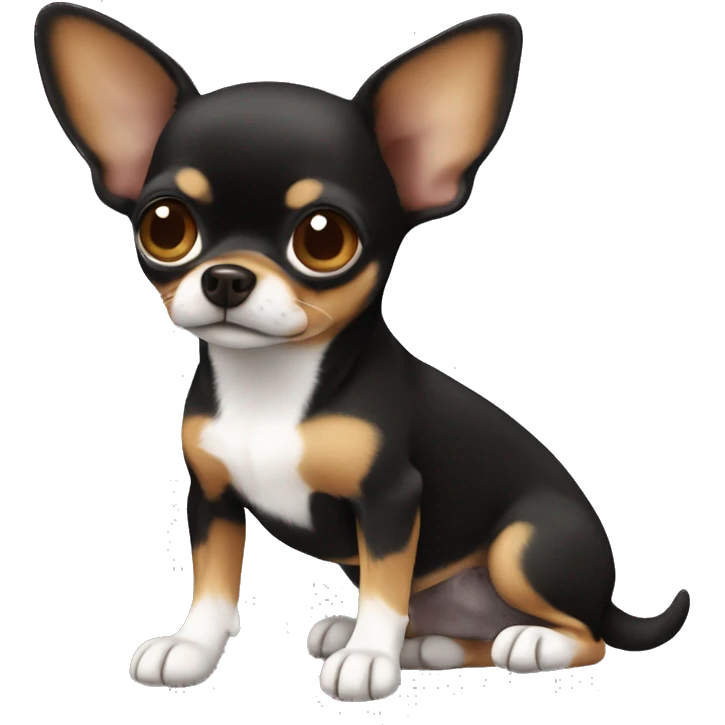 small black and brown chihuahua  emoji