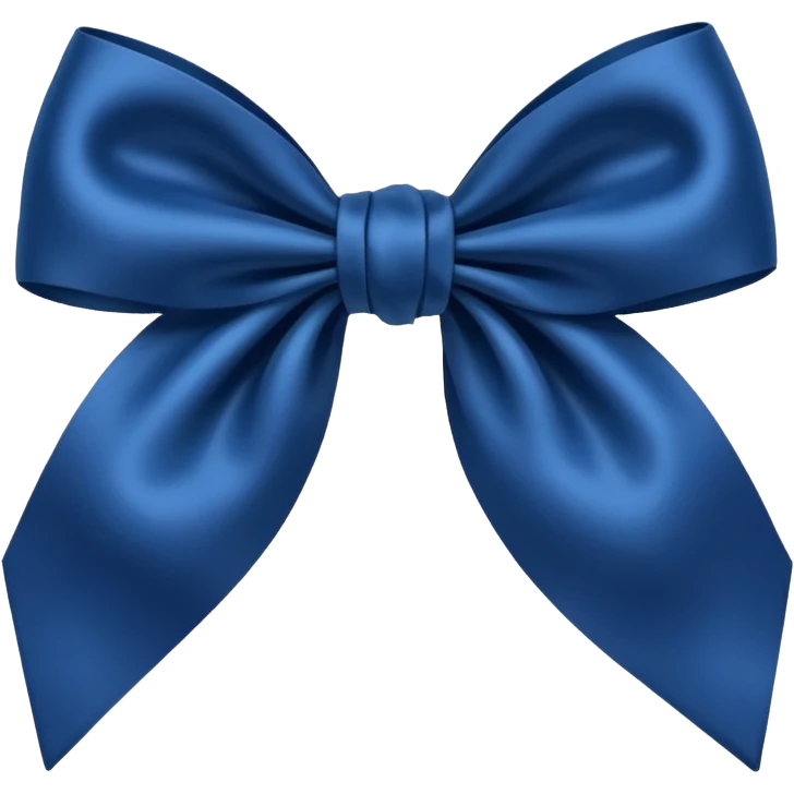 Laço azul marinho emoji