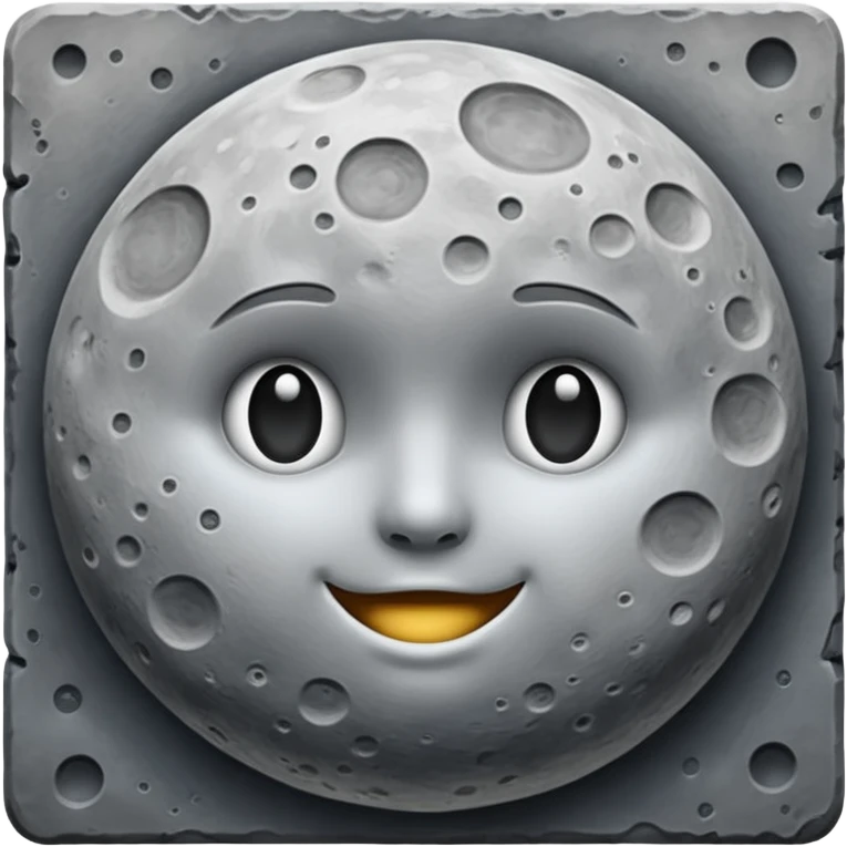 Realistic moon without a face emoji