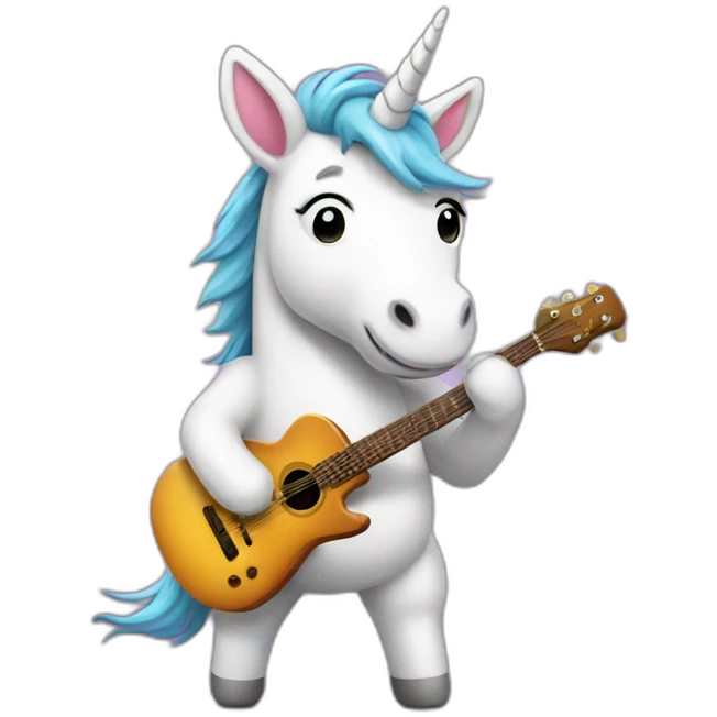 unicorn playing guitar emoji