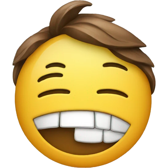 Emoji smiling with sad half emoji