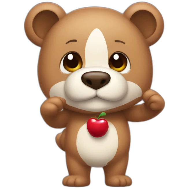 oso con una cereza emoji