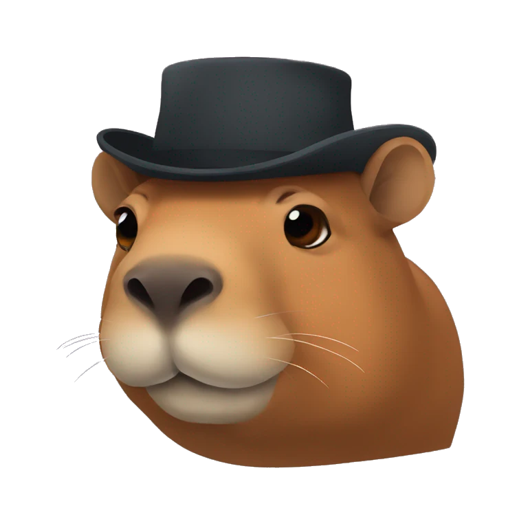 Capibara con bigote emoji