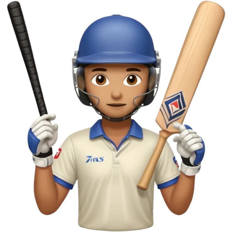 A cricket player emoji