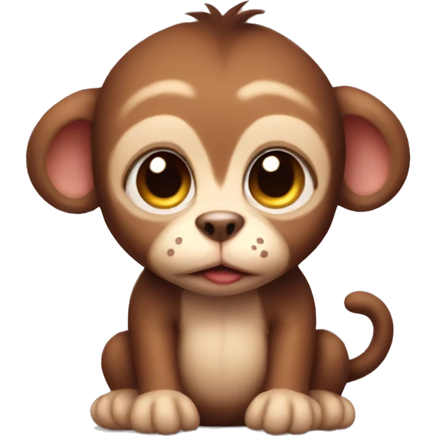Puppy monkey baby emoji