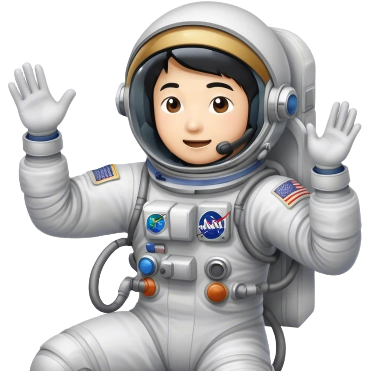 Exercise Asian astronaut  emoji