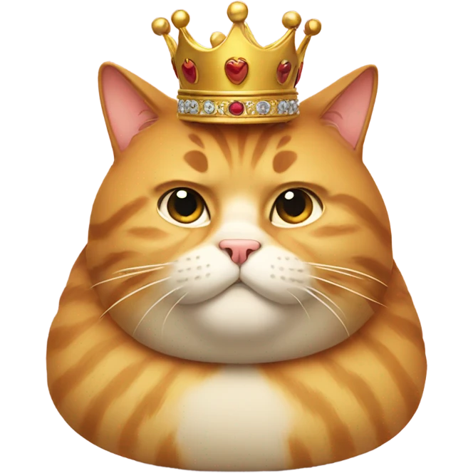 Fat cat with a crown  emoji