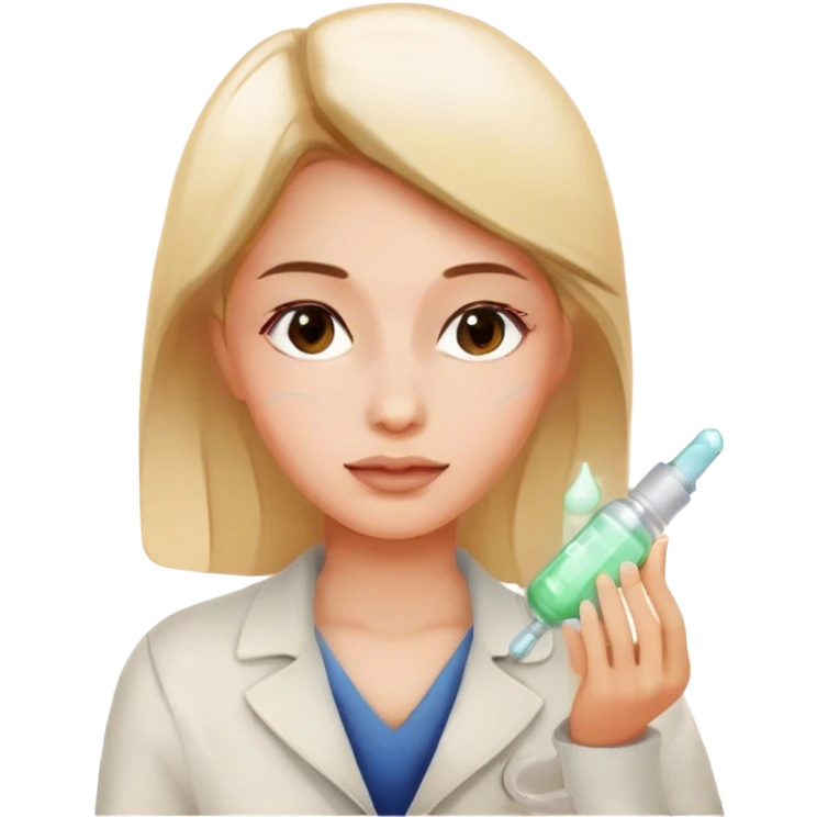 girl with skincare serum emoji