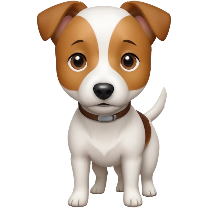 a white jack russell cross emoji