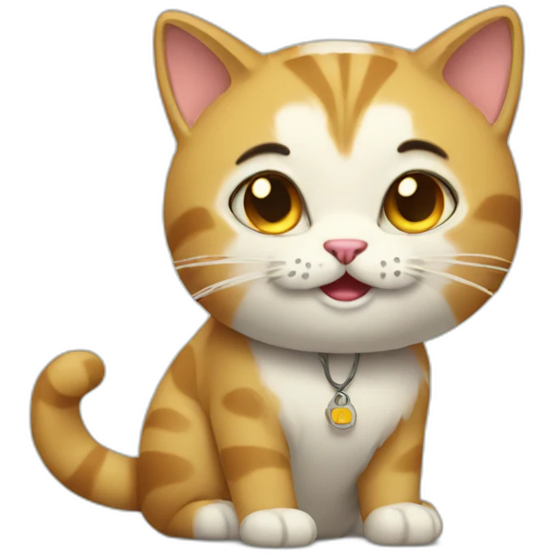 cat with idea emoji