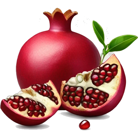 pomegranate with seed emoji