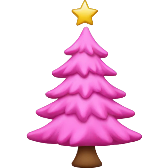 Pink Christmastree emoji