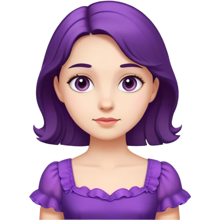 A girl wearing purple frock emoji