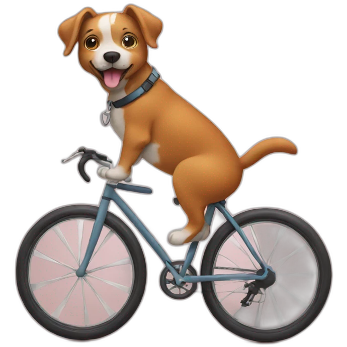 Dog on bike emoji