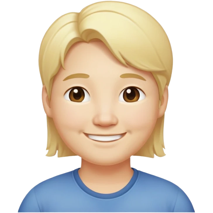 "- Nam
- 35 tuổi
- Da trắng
- Tóc vàng
- Cười mỉm, mặt mũm mĩm
" emoji