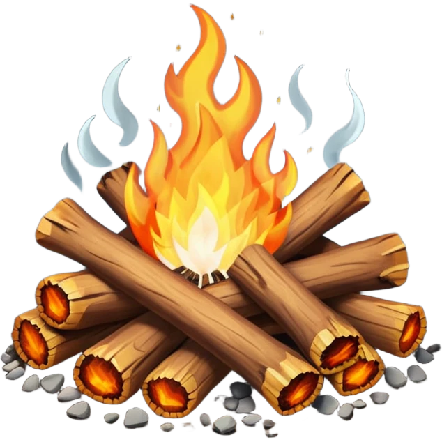 white bonfire emoji