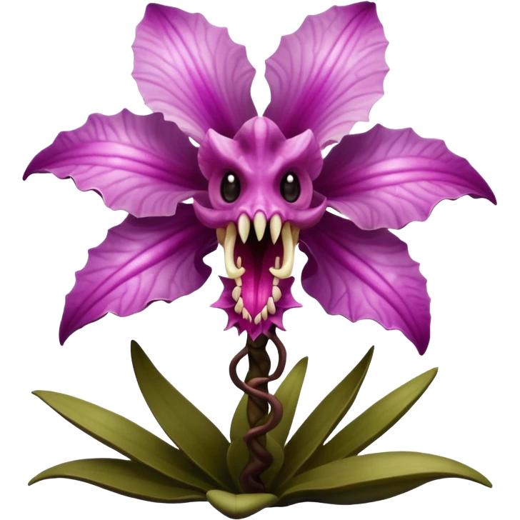 demogoron creature with natural and orchid like characteristics emoji