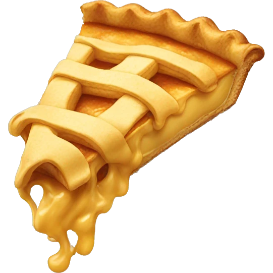 A golden pie emoji