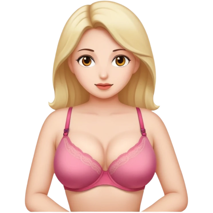 Pussy, bra, girl, big breasts emoji