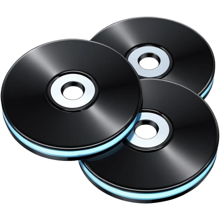 two black computer disk emoji