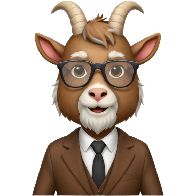 Goat with glasses emoji