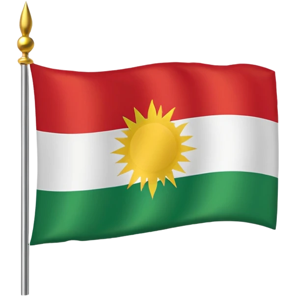 Kurdistan Flagge emoji