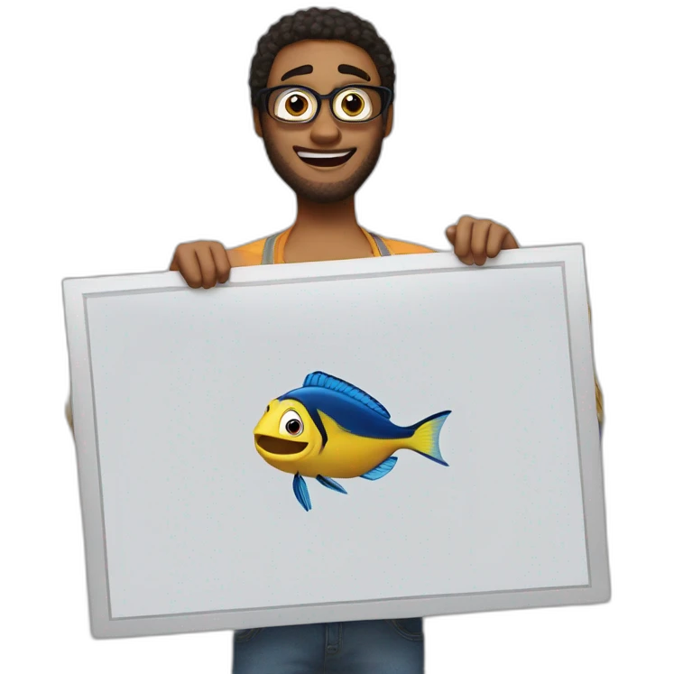 dory holding LOL sign emoji