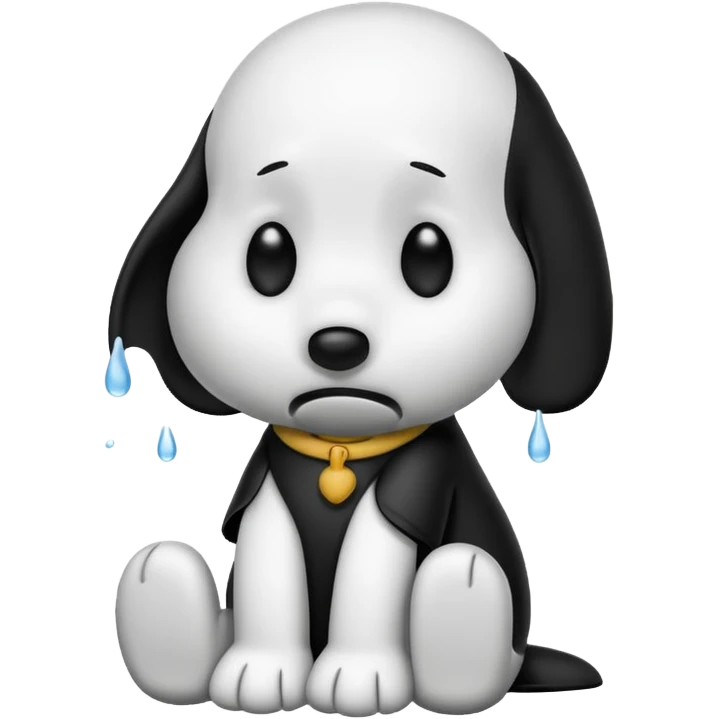 Snoopy crying  emoji