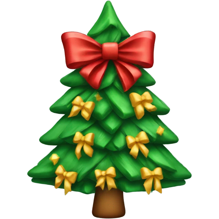 bow christmas tree emoji