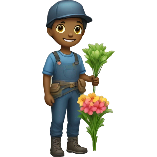 sarder boy and flower emoji