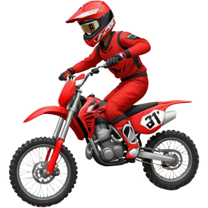 Motocross чёрный с красным emoji