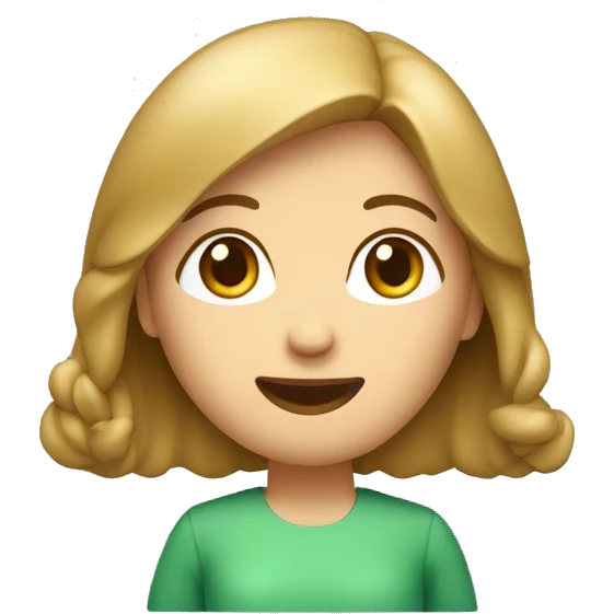 crea unavatar de cuerpo medio de una mujer dentista que está preocupada, con pelo castaño claro liso y ojos verdes emoji