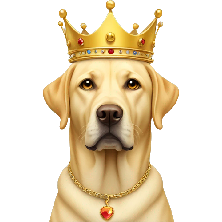 King Yellow lab with crown emoji
