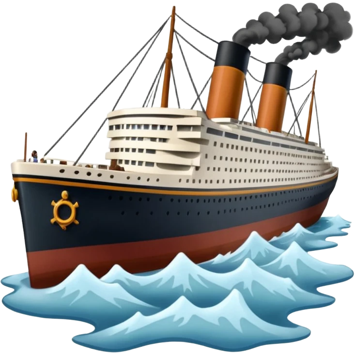 Make the Titanic sinking emoji