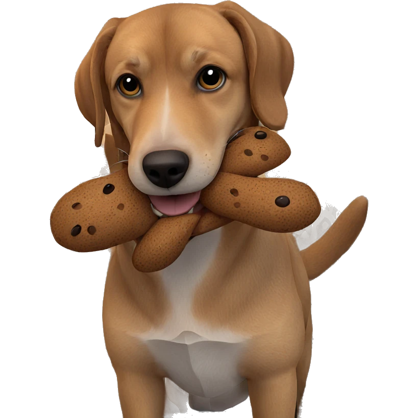 dog gazing at viewer emoji