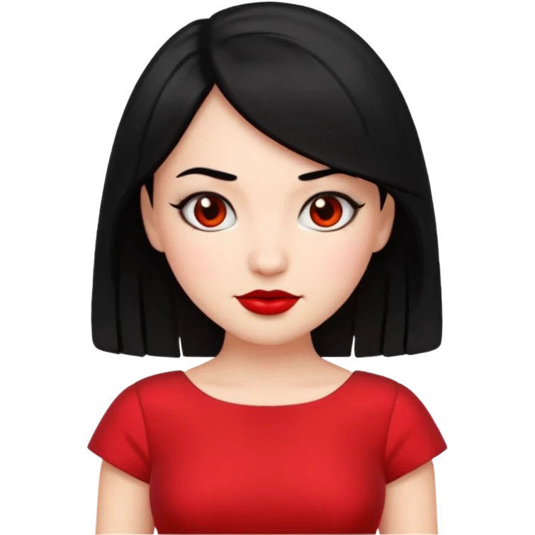 “Emoji girl, femme fatale, black hair emoji
