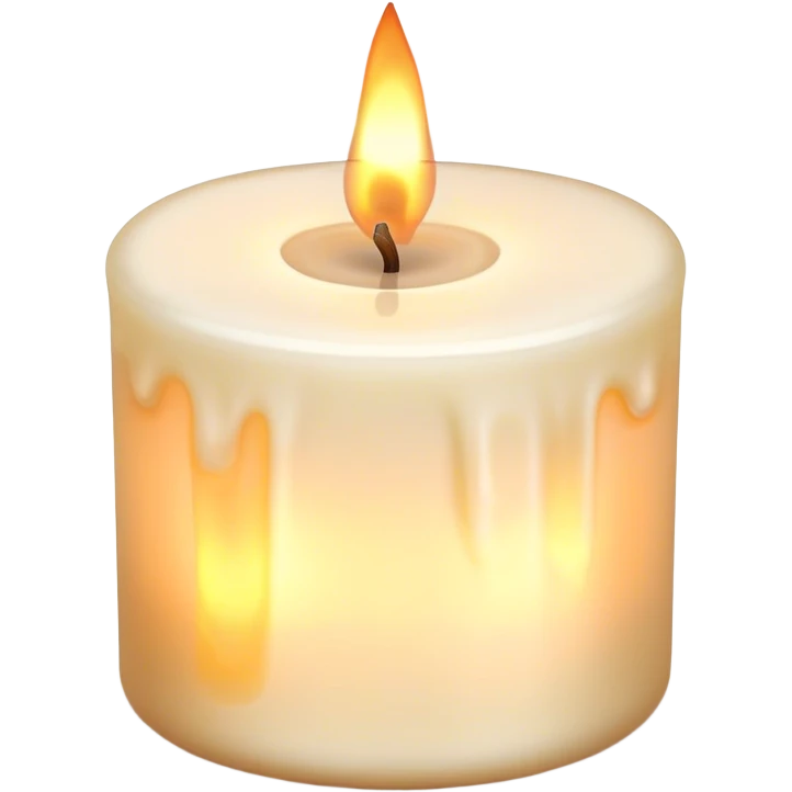 white burning scented candle emoji